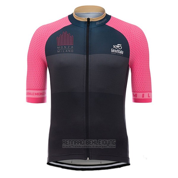 2017 Fahrradbekleidung Giro D'italien Monza Milano Braun Trikot Kurzarm und Tragerhose